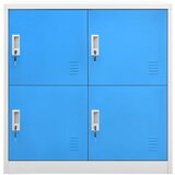  Ormarići s ključem 2 kom svjetlosivi/plavi 90x45x92,5 cm čelik | shoptok.hr