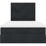  Otomanski okvir kreveta s madracima crni 120x190 cm baršunasti | shoptok.hr