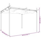  Pergola s pomičnim krovom smeđesiva 295 x 292 x 230 cm | shoptok.hr