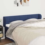  Vzglavje z ušesi modro 203x23x78/88 cm blago, (20953745) | Shoptok.si