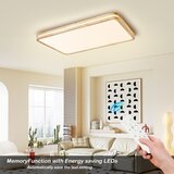 Brilagi LED prigušiva svetiljka MOLINA SQUARE LED/128W/230V hrast 90x60 cm + daljinski upravljač | Eponuda.com