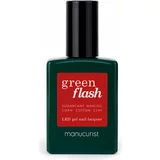 Manucurist green flash gel lak za nohte red & bordeaux - pomegranate