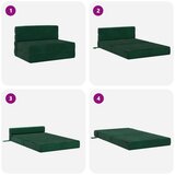 SK Zložljiva sedežna postelja Temno zelena 190 x 100 x 15 cm Žamet, (5000300725) | Shoptok.si
