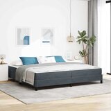 vidaXL Postelja boxspring z vzmetnico Temno siva 200 x 200 cm Žamet Cene