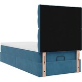 vidaXL okvir kreveta s madracima tamnoplavi 100x200cm baršunasti | shoptok.hr