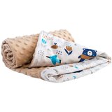 Medi Partners Blanket 75x100 cotton + minky – Animals in forest + beige minky Cijene