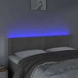  Posteljno vzglavje svetlo sivo 144x5x78/88 cm žamet, (20737655) | Shoptok.si