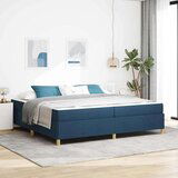  Postelja z vzmetnico Modra in temno modra in bela 200 x 200 cm | Shoptok.si