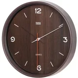 Analogna stenska ura 30cm temno rjava