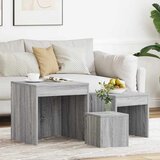  Uklapajući stolići boja sivog hrasta 3 kom konstruirano drvo | shoptok.hr