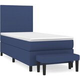  s oprugama i madracem plavi 90 x 190 cm od tkanine | shoptok.hr