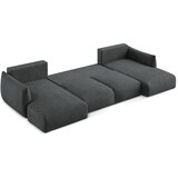 Makamii Tamno siva sklopiva kutna garnitura od šenila (u obliku slova "U") Leila – | shoptok.hr