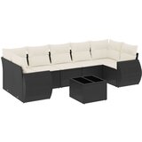  8-dijelni set vrtnih sofa od poliratana s jastucima crni | shoptok.hr