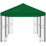 Paviljon s bočnim stranama 6 x 3 m Zelena Poliester i čelik 190 | shoptok.hr