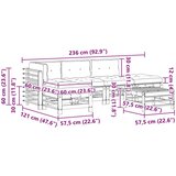  Vrtna dnevna garnitura 6 pcs Voščeno rjava Trdna borovina, (5000271847) | Shoptok.si