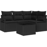  Set sofe 5 kom. Crna poliratan 177 x 122 x 85 cm | Shoptok.si