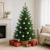 Set božićnih kuglica 100 kom. Tirkizna 4 cm Polistiren | shoptok.hr