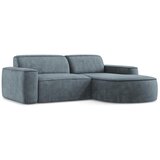 Makamii Prljavo plava kutna garnitura od šenila (s desnim kutom/s ležaljkom) Omao – | shoptok.hr