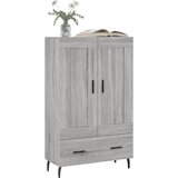  Visoka komoda siva boja hrasta 69,5x31x115 cm konstruirano drvo | shoptok.hr