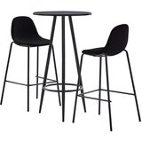  3-dijelni barski set od tkanine crni | shoptok.hr
