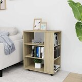 vidaXL Ormarić s kotačima boja hrasta sonome 60x35x75 cm od iverice | shoptok.hr