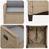  Vrtna stolica 2 pcs Bež i svijetlo siva 56 x 60 x 112 cm | shoptok.hr