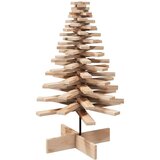 vidaXL Lesena novoletna jelka za okras 100 cm trdna borovina | Shoptok.si