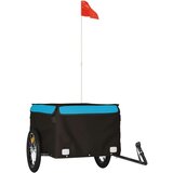 Prikolica Kolesarska prikolica črna in modra 45 kg železo | Shoptok.si