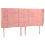 Maison Chic posteljno vzglavje - vzglavna omarica - nočna omarica z ušesi roza 163x23x118/128 cm žamet, (21711996) | Shoptok.si