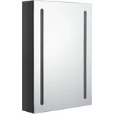  Kupaonski ormarić s ogledalom sjajni crni 50 x 13 x 70 cm | shoptok.hr