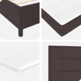  Krevet s Box Springom i madracem tamnosmeđe boje 100x200 cm tkanina | shoptok.hr