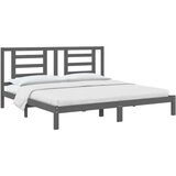  Posteljni okvir siv iz trdne borovine 200x200 cm, (20643261) | Shoptok.si