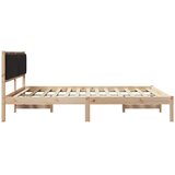  Krevetna konstrukcija Crna 180 x 200 cm Čvrsto borovo drvo | shoptok.hr