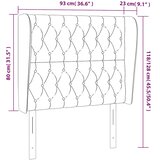  Uzglavlje s ušima tamnoplavo 93x23x118/128 cm baršunasto | shoptok.hr