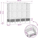  Povišeni krevet s mrežom i krovom Crna 203,5 x 40 x 129 cm PP | shoptok.hr