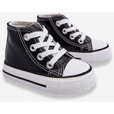 Boto Children's Leather High Sneakers Black and white Marney | ePonuda.com