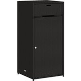 Furnova Vrtna omara za shranjevanje črna 50x55x111 cm poli ratan, (21948438) | Shoptok.si