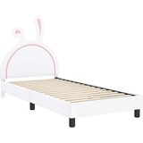  Otroški posteljni okvir z vznožjem Bela 90 x 200 cm PU, (5000104698) | Shoptok.si