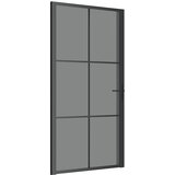  Unutarnja vrata 102,5x201,5 cm crna od ESG stakla i aluminija | Eponuda.com