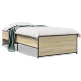 vidaXL Okvir za krevet boja hrasta 100x200cm konstruirano drvo i metal | shoptok.hr