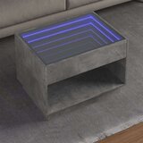 vidaXL Klubska mizica z neskončnimi LED betonsko siva 70x50x50 cm | Shoptok.si