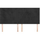  Uzglavlje crno 160x5x118/128 cm baršunasto | shoptok.hr