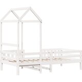  Okvir kreveta s krovom bijeli 80 x 200 cm od masivne borovine | shoptok.hr