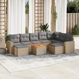  10-dijelni set vrtnih sofa s jastucima bež od poliratana | shoptok.hr