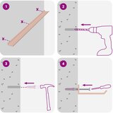 Lebdeća polica Zidne 4 pcs Ružičasta 100 x 9 x 2,5 cm Čelik | shoptok.hr