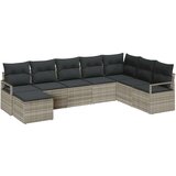  Set od 8 komada vrtne sofe s jastučićima svjetlosiva poli ratan 2-sjedna vrtna sofa s jastučićima siva poli ratan Cijene