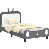  Krevet za djecu s uzglavljem Svijetlo siva 90 x 190 cm PU | shoptok.hr