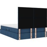  Krevet S LED lampica s uzglavljem Plava 140 x 190 cm tkanina | shoptok.hr