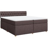  Krevet s oprugama i madracem tamnosmeđi 200x200 cm od tkanine | shoptok.hr