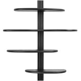 House Nordic Črna večnivojska polica iz masivnega hrasta 80 cm Aliano – | Shoptok.si